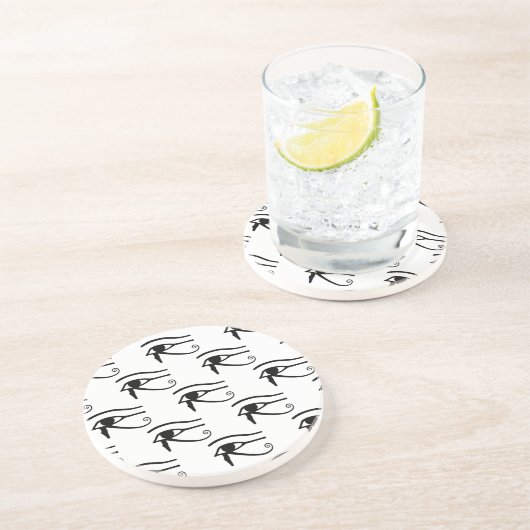 Het oog van het paardenpatroon zandsteen onderzetter (Zijkant)