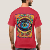 Het oog van het schepsel dat niet knippert t-shirt (Achterkant)