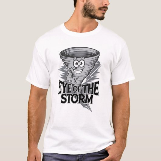 Het oog van het Storm Funny Tornado T-shirt (Voorkant)