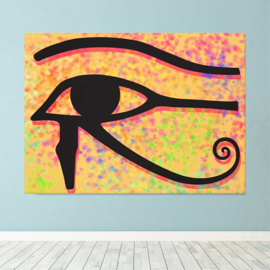 Het oog van Horus Canvas Afdruk (Insitu (Houten vloer))