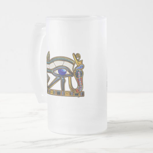 Het oog van Horus Matglas Bierpul (Voorkant links)