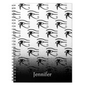 Het Oog van Horus Patroon Custom Name Notitieboek (Voorkant)