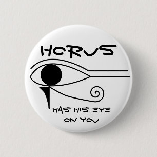 Het oog van Horus Ronde Button 5,7 Cm