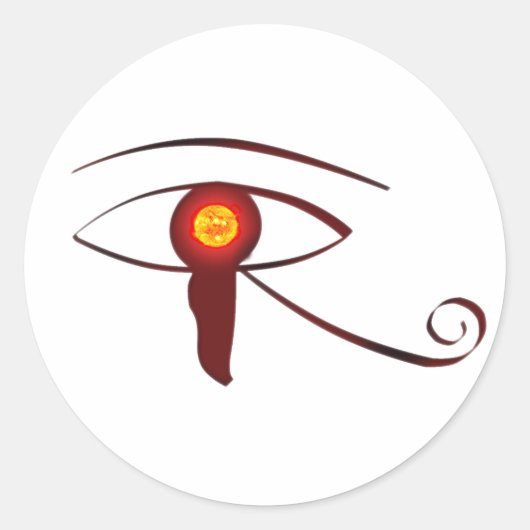 Het oog van Horus Ronde Sticker (Voorkant)