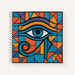 Het oog van Horus Spiral   Egyptische Mystiek Kuns Notitieboek