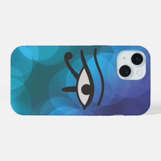 Het oog van Huros iPhone 15 Case (Achterkant horizontaal)