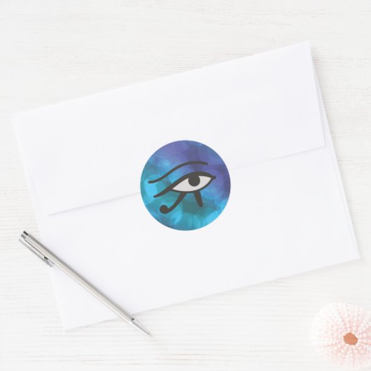 Het oog van Huros. Ronde Sticker (Envelop)