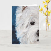 Het Oog van Terrier van het Hoogland van het Kaart (Gele Bloem)