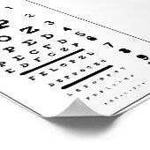 Het oogdiagram van het poster test uw gezichtsdruk (Hoek)