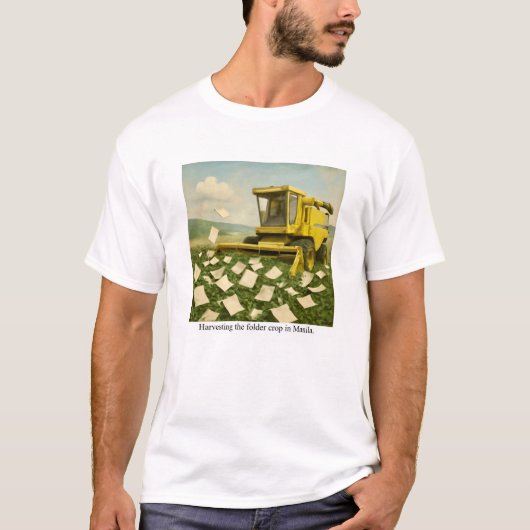Het oogsten van het mapgewas in Manila. T-shirt (Voorkant)