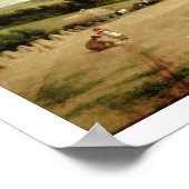 Het oogstveld (olie op doek) poster (Hoek)