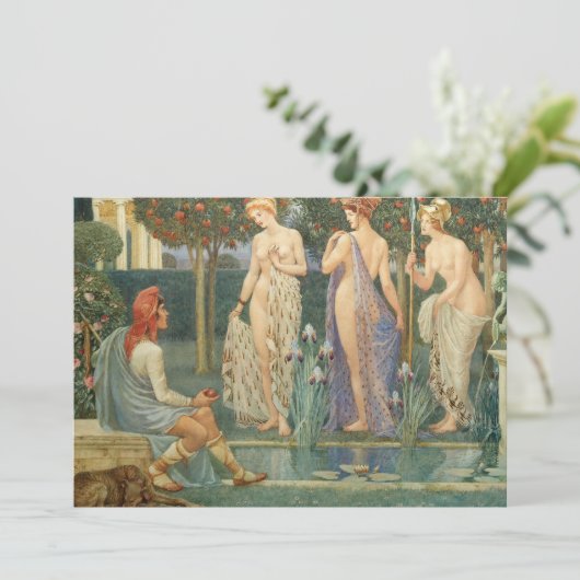 Het oordeel van Parijs | Walter Crane Kaart (Staand voorkant)
