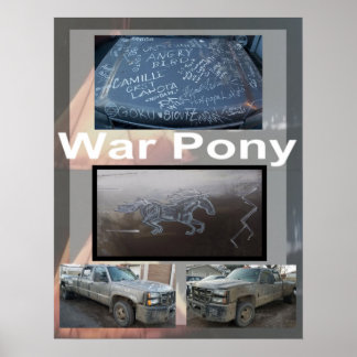 Het oorlogse Pony Grote Poster