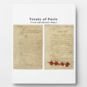 Het OORSPRONKELIJK Verdrag van Parijs 1783 Fotoplaat (Voorkant)