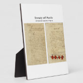 Het OORSPRONKELIJK Verdrag van Parijs 1783 Fotoplaat (Zijkant)