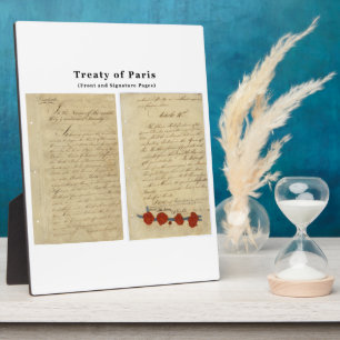 Het OORSPRONKELIJK Verdrag van Parijs 1783 Fotoplaat