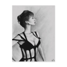 Het oorspronkelijke kunstportret van de Dame Brief