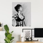 Het oorspronkelijke kunstportret van de Dame Poste Poster (Thuiskantoor)