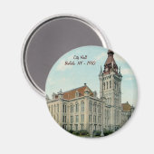 Het oorspronkelijke stadhuis in Buffalo Magnet (Voorkant / Achterkant)