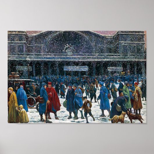 Het Oost Spoorwegstation beroemde visuele kunsten Poster (Voorkant)