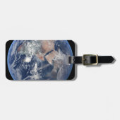Het oostelijk halfrond op planeet Aarde. Bagagelabel (Voorkant horizontaal)