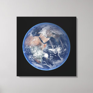 Het oostelijk halfrond op planeet Aarde. Canvas Afdruk
