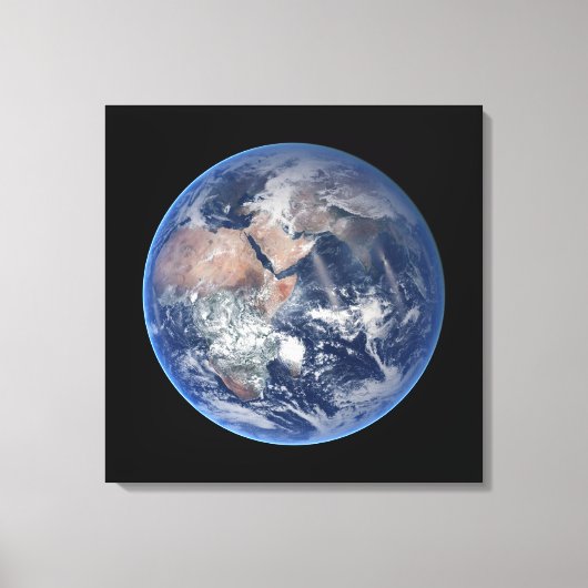 Het oostelijk halfrond op planeet Aarde. Canvas Afdruk (Voorkant)