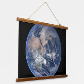 Het oostelijk halfrond op planeet Aarde. Hangend Wandkleed (Gebogen)