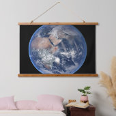 Het oostelijk halfrond op planeet Aarde. Hangend Wandkleed (Slaapkamer)