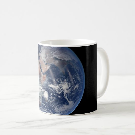 Het oostelijk halfrond op planeet Aarde. Koffiemok (Voorkant rechts)