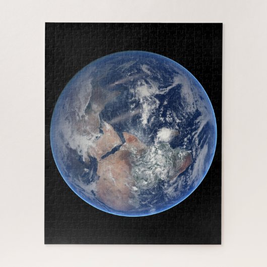 Het oostelijk halfrond op planeet Aarde. Legpuzzel (Verticaal)