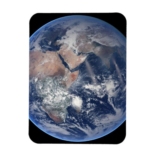 Het oostelijk halfrond op planeet Aarde. Magneet (Verticaal)