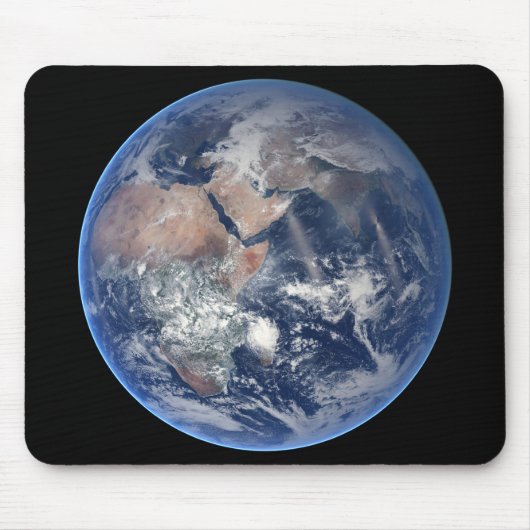 Het oostelijk halfrond op planeet Aarde. Muismat (Voorkant)