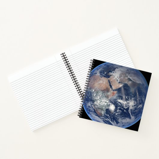 Het oostelijk halfrond op planeet Aarde. Notitieboek (Binnen)