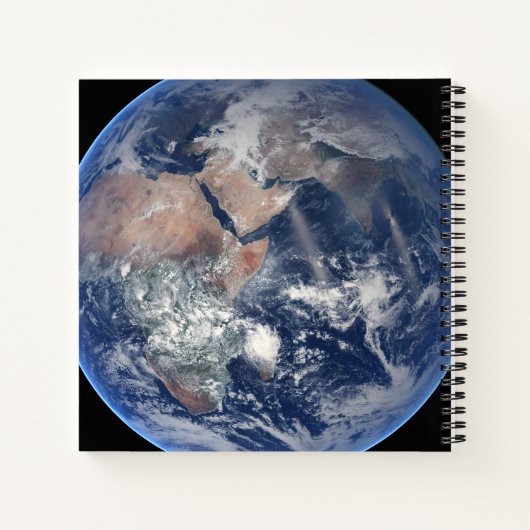 Het oostelijk halfrond op planeet Aarde. Notitieboek (Achterkant)