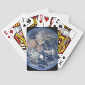 Het oostelijk halfrond op planeet Aarde. Pokerkaarten (Achterkant)