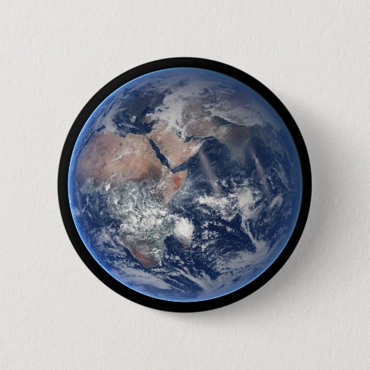 Het oostelijk halfrond op planeet Aarde. Ronde Button 5,7 Cm (Voorkant)