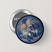 Het oostelijk halfrond op planeet Aarde. Ronde Button 5,7 Cm (Voorkant /achterkant)