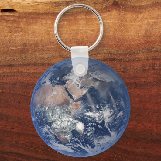 Het oostelijk halfrond op planeet Aarde. Sleutelhanger (Voorkant)