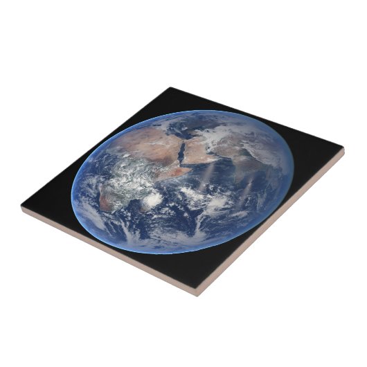 Het oostelijk halfrond op planeet Aarde. Tegeltje (Zijkant)