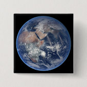 Het oostelijk halfrond op planeet Aarde. Vierkante Button 5,1 Cm (Voorkant)