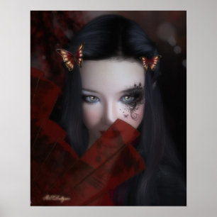 Het oostelijke geïnspireerde portret van meisje me poster