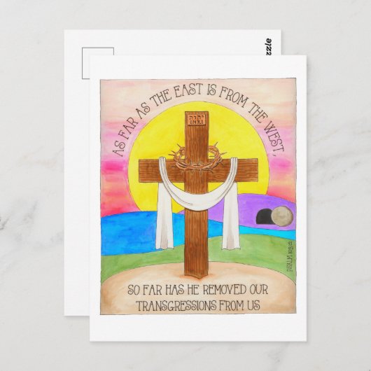 Het oosten is van het West-Inspirerend Briefkaart (Voorkant / Achterkant)