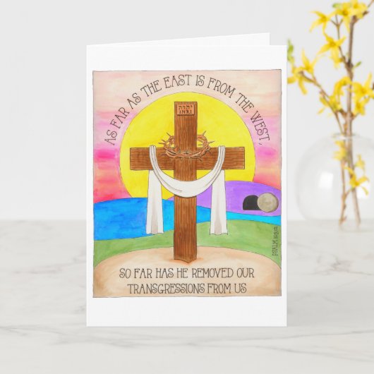 Het oosten komt uit het westen van Pasen Kaart (Gele Bloem)