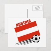 Het Oostenrijkse Team van het Voetbal Briefkaart (Voorkant / Achterkant)