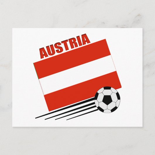Het Oostenrijkse Team van het Voetbal Briefkaart (Voorkant)