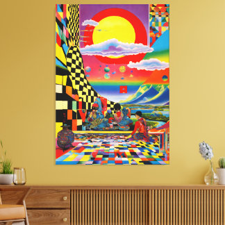 Het Oosterse Dreamscape van Escher Canvas Afdruk
