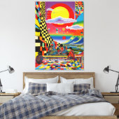 Het Oosterse Dreamscape van Escher Canvas Afdruk (Insitu (Slaapkamer))
