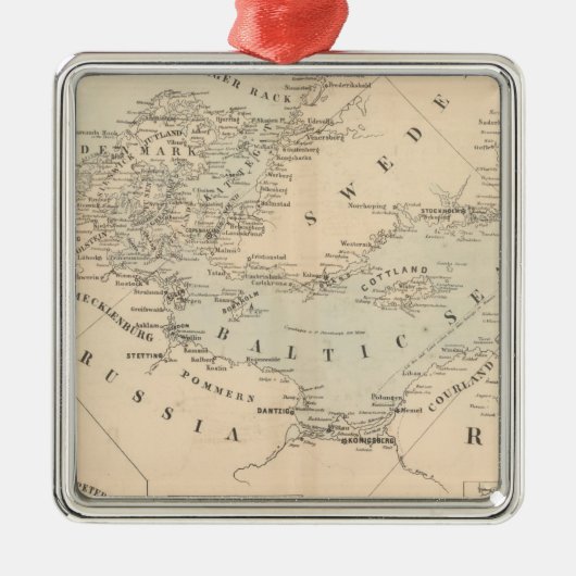 Het Oostzee-Zee Metalen Ornament (Voorkant)