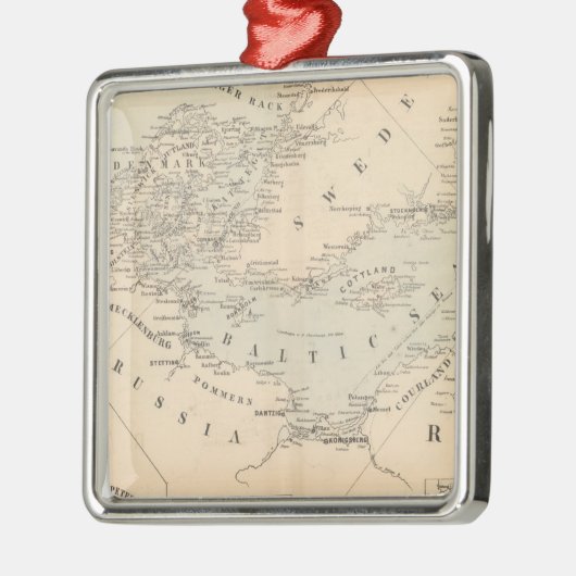 Het Oostzee-Zee Metalen Ornament (Links)